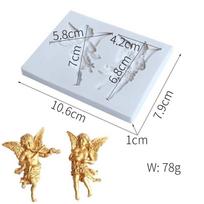 Angel playing violin Silicone Mold Fondant Cake Decorating Tools Sugarcrafts Chocolate Gumpaste Mold Kitchen Pastry Baking Tool white