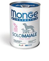 Monge Monoprotein Solo kiaulienos konservai šunims, 6x400 g