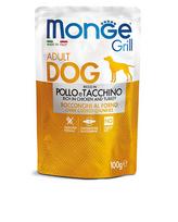 Monge Grill konservai šunims su vištiena ir kalakutiena, 24x100 g