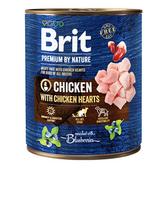 Brit Premium konservai šunims su vištiena ir vištų širdelėmis, 800 g