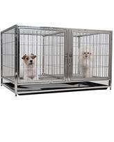 Groom-X Waiting Kennel dvigubas narvas šunų kirpykloms, 110x72x64 cm