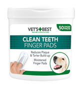 Vet's Best Clean Teeth dantų valymo servetėlės, 50 vnt