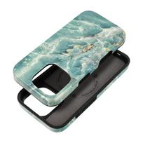 FORCELL F-PROTECT Mirage, Military Drop-Tested case compatible with MagSafe for IPHONE 15 PRO, green marble
