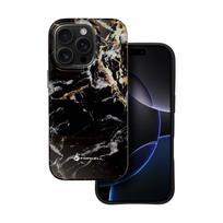 FORCELL F-PROTECT Mirage, Military Drop-Tested case compatible with MagSafe for IPHONE 15 PRO MAX, black marble