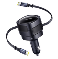 Baseus Enjoyment Max 2x USB-C Cables Car Charger 60W