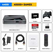 Žaidimų konsolė Super Console X2 Pro Game Box Retro vaizdo žaidimų konsolės TV Box 60000 vaizdo žaidimai, skirti ARCADE/MAME/DC/SS su žaidimų pulteliais, 64G-belaidis-4