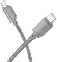 USB C į USB C laidas Hoco 3A 60W 1 m X113 pilka