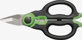 Electrician's scissors 160mm, cutting Ø70mm, with wire stripper 1.5–2.5 mm and crimping function 2.5–6mm 200204 | 4011923630683