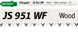Pjūkleliai siaurapjūkliui KLINGSPOR JS 951 WF, 100x8x1,45 mm, medienai