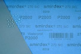 Šlifavimo popieriaus lapas SMIRDEX 270 Waterproof, 230x280mm, atsparus vandeniui - 2000