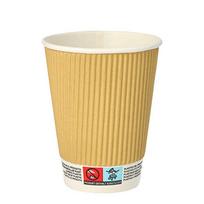 Gofruoto kraftpopieriaus puodelis 350 ml, ø 90 mm 25 vnt.