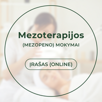Mezoterapijos (mezopeno) galimybės atliekant veido bei kūno procedūras, mokymai kosmetologams (procedūros demonstracija su modeliu) ĮRAŠAS