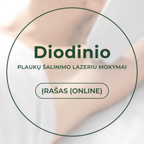 Diodiniu plaukų šalinimo lazeriu aparato mokymai kosmetologams (teorija + procedūros demonstracija) ĮRAŠAS