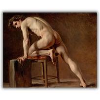 Reprodukcija „Nuogo vyro studija“, Gustave Courbet