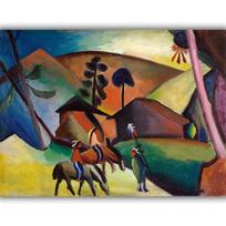 Reprodukcija „Indėnai ant žirgų“, August Macke (1911)