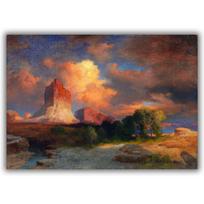 Reprodukcija „Saulėlydžio debesis, Grin Riveris, Vajomingas“, Thomas Moran (1917)