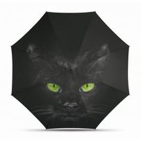 HAPPY RAIN skėtis Essentials Long AC cat - Juoda, Ilgieji