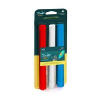 3Doodler Start+ filamentas 2.5 mm - 75 vnt, - vyšnių raudona / tiesiog balta / vandenyno mėlyna