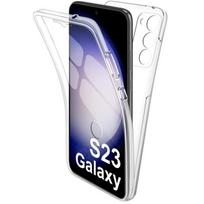 Dėklas Samsung Galaxy S23 - 360 laipsnių visiškai skaidrus dėklas, 2 dalys priekinė ir galinė, užsifiksuojantis, Phonillico®