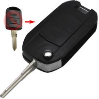 jingyuqin Modifikuotas 2/3 mygtukų nuotolinio pultelio korpusas Automobilio rakto apvalkalas Fob skirtas Vauxhall Opel Corsa C Combo Tigra Meriva Agila jūros kriauklė