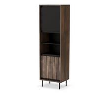 Vitrina Halmar Swing W-1, ruda/juoda