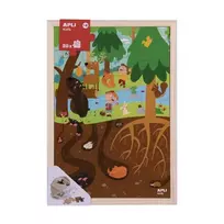 Medinė dėlionė „Miškas” (28 dalys)