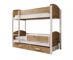 Dviaukštė vaikiška lova Jori su apsauginiu borteliu 200x90