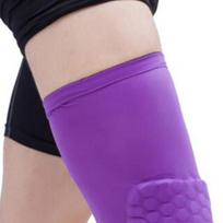 Kelių suspaudimo rankovė Kelių pagalvėlės kojų rankovė krepšiniui, tinkliniui, sunkiosios atletikos sportui Purple long knee pads-S
