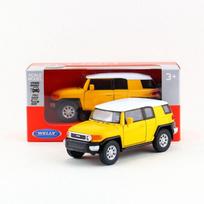 1/36 TOYOTA FJ Crusier žaislinis automobilio modelis vaikams Welly Diecast visureigės miniatiūrinės transporto priemonės traukimo atgal kolekcijos dovana berniukui geltona