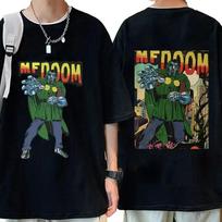 Dainininkas Mf Doom Madlib Madvillain Dvipusiai Grafiniai Marškinėliai Viršutiniai Drabužiai Vyriški Laisvi Hip Hop Marškinėliai Vyrams Moterims Medvilniniai Marškinėliai Drabužiai XXXXL
