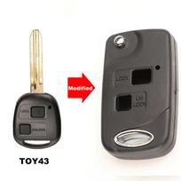 „Jingyuqin“ modifikuotas nuotolinio valdymo sulankstomas automobilio rakto dėklas, skirtas „Toyota Yaris“, „Carina“, „Corolla“, „Avensis“ dangteliui „Toy43 Toy48“ peilio pakabukas eton mėlyna spalva
