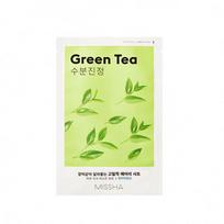 Missha Airy Fit Green Tea lakštinė veido kaukė, 1 vnt.