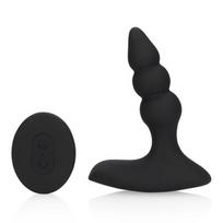 Loveline by Shots Loveline Licorice Black Beaded Vibrating Plug Remote-Controlled
