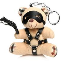 XR Brands Trinity Vibes Shibari-Inspired Teddy Bear Keychain, Burnt Orange, 10cm