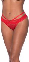 Magic Silk Magic Silk Exposed Cheeky Panty L/XL Red with Satin Bow Detail