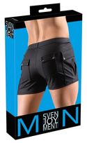 Svenjoyment Svenjoyment Worker-Style Matte Black Shorts M with Multiple Pockets