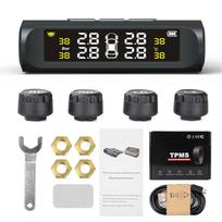 Saulės energija maitinamas TPMS padangų slėgio stebėjimo sistema, 4 jutikliai, LCD ekranas realiuoju laiku, USB įkrovimas AN-01