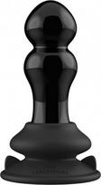 Stiklinis vibratorius su siurbtuku Shots Rimly