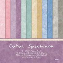 24 lapai 6 X6  Spalvų spektro popierius Albumo popierius Scrapbooking Raštuotas popieriaus paketas „Pasidaryk pats“ rankdarbiams Fono popierius violetinė