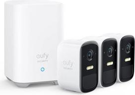 "eufy Security" eufyCam 2C, lauko stebėjimo kamera, 180 dienų veikianti baterija, HD 1080p, IP67 apsauga nuo oro sąlygų, naktinis matymas, suderinama su "HomeKit" ir saulės kolektoriumi, nemokamas naudojimas