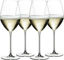 "RIEDEL Veritas" šampano taurės vynui, 4 vnt., skaidraus krištolo stiklas, aukščiausios kokybės mašininė gamyba