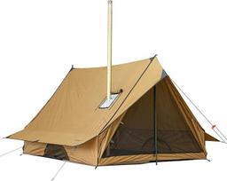 POMOLY Chalet 70 Pro Camping Hot Tent Stove Tent Wall Tent Portable Cabin Tent with Stove Lift and Two Tent Poles for 1-2 People Hiking, Hunting, Backpacking