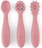 Vaikiški stalo įrankiai, silikonas, Rožinis SPOONS Petite&Mars