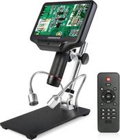 AD407 3D HDMI litavimo skaitmeninis mikroskopas su 4MP UHD ir 7 colių reguliuojamu LCD ekranu USB vaizdo mikroskopai, skirti telefonų remontui SMT SMD "pasidaryk pats
