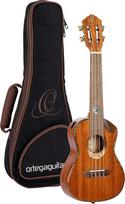 Ortega Guitars Konzert Ukulele akustisch - Custom Built Series - extra Schallloch - inklusive Gigbag - Massivholz (ECLIPSE-CC4)
