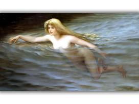 Reprodukcija „Jūros nimfa“, Luis Ricardo Falero (1892)