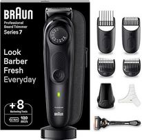 "Braun BT7440 Series 7" barzdaskutė ir trimeris vyrams, 40 nustatymų, įkrovimo stotelė, kelioninis dėklas, barzdos šablonas, 100 minučių belaidžio veikimo laikas,