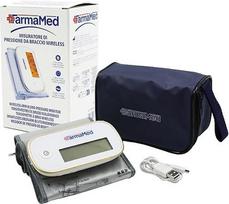 FarmaMed Wireless Digital Arm Blood Pressure Monitor, Digital Arm Sphygmomanometer, Diastolic and Systolic, Heart Rate, 90 Memory, LCD Screen, USB Charging, with Case