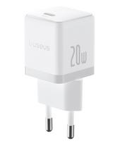 Sieninis įkroviklis Palm 20W USB-C QC3.0 PD3.0 su USB-C kabeliu 1m, baltas
