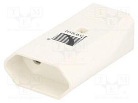 Ilgintuvo lizdas PAWBOL, 2P, 10A, 250V, baltos spalvos